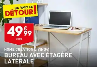 ALDI Home creation living bureau avec étagère latérale offre