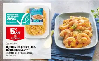 ALDI Loc marée queues de crevettes décortiquées offre