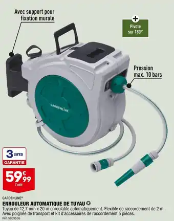 ALDI Gardenline enrouleur automatique de tuyau offre