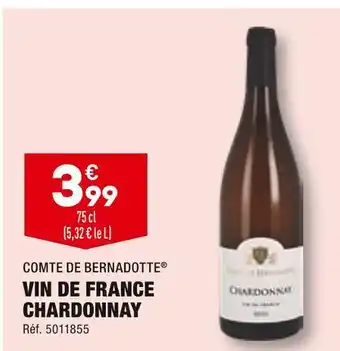 ALDI Comte de bernadotte vin de france chardonnay offre