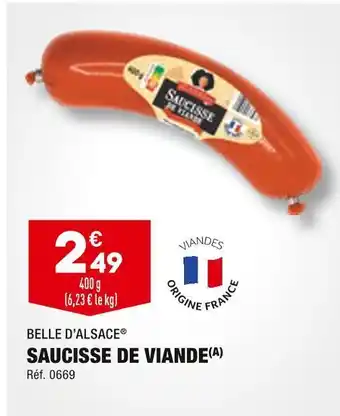 ALDI Belle d’alsace saucisse de viande offre