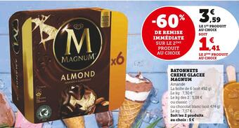 U Express Magnum batonnets creme glacee offre