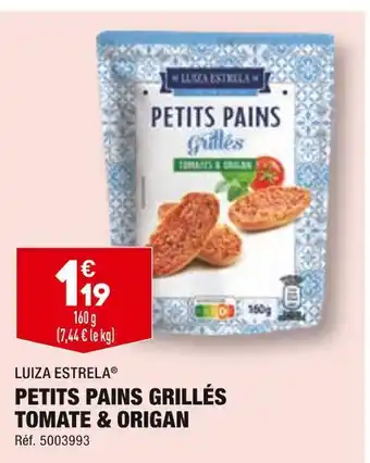 ALDI Luiza estrela petits pains grillés tomate & origan offre