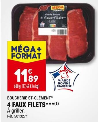 ALDI Boucherie st-clément 4 faux filets offre