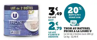U thon au naturel peche a la ligne