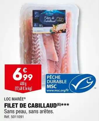 ALDI Loc marée filet de cabillaud offre