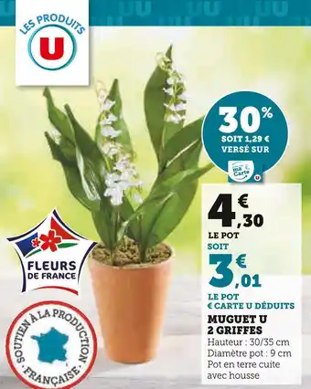 U Express U muguet 2 griffes offre