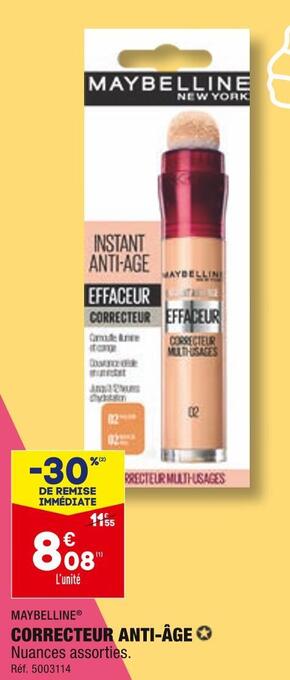 ALDI Maybelline correcteur anti-âge offre