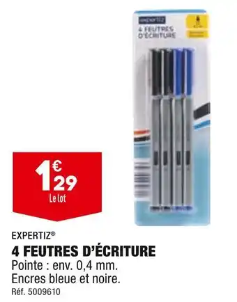 ALDI Expertiz 4 feutres d’écriture offre