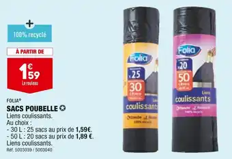 ALDI Folia sacs poubelle offre