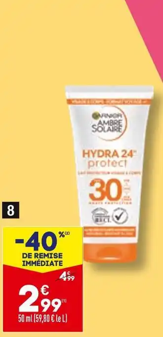 ALDI Garnier lait protecteur visage & corps offre