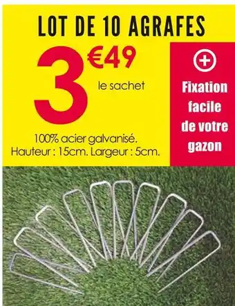 Décor Discount Lot de 10 agrafes offre