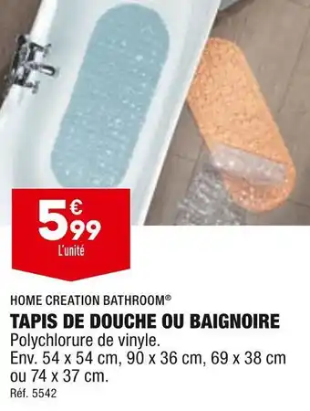 ALDI Home creation bathroom tapis de douche ou baignoire offre