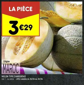 Leader Price Melon type charentais offre