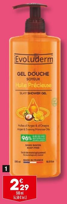 ALDI Evoluderm gel douche offre