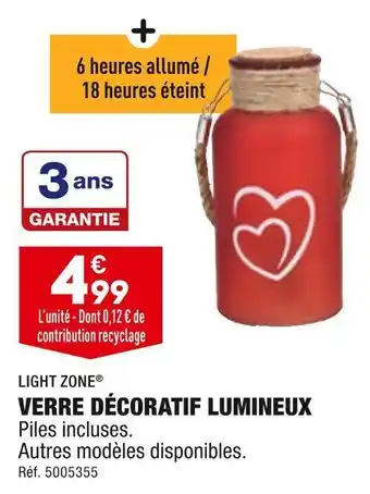 ALDI Light zone verre décoratif lumineux offre