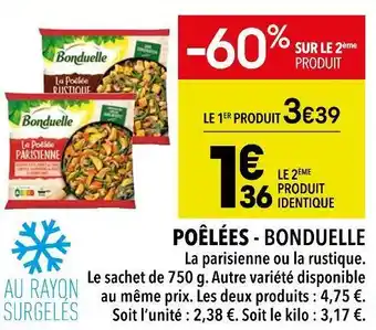 Supeco Bonduelle poêlées offre
