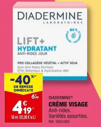 ALDI Diadermine crème visage offre