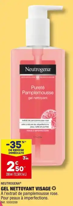 Neutrogena gel nettoyant visage