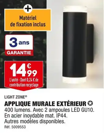 ALDI Light zone applique murale extérieur offre