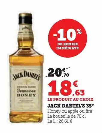 Hyper U Whisky jack daniel's 35ª offre