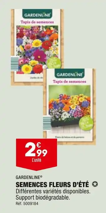 ALDI Gardenline semences fleurs d’été offre