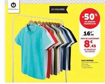 Hyper U Polo homme offre