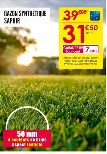 Décor Discount Gazon synthétique saphir offre