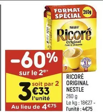 Leader Price Ricoré original nestle offre
