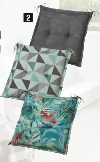 ALDI Belavi lot de 2 coussins de chaise offre