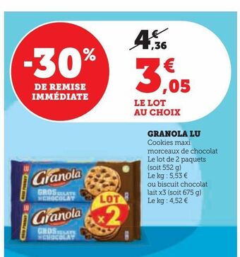 Hyper U Granola lu offre