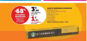 Hyper U Café by nespreso starbucks offre