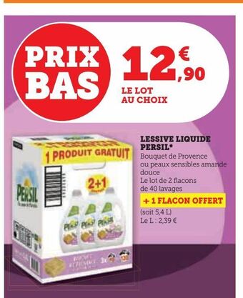 Hyper U Lessive liquide persil offre