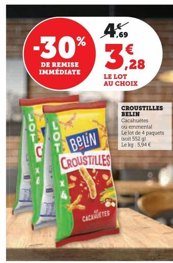 Hyper U Croustilles belin offre