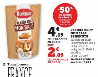 Plaisir brut non sale benenuts