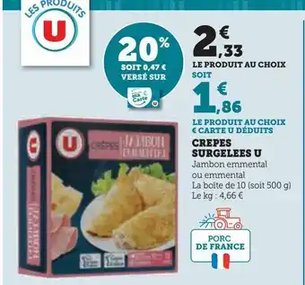 Crêpes surgelees u
