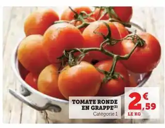 Hyper U Tomates ronde en grappe offre