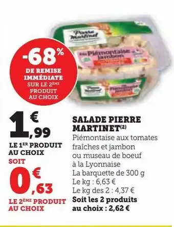 Hyper U Salade pierre martinet offre