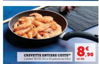 Hyper U Crevette entiere cuite offre