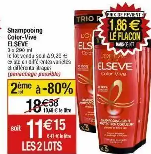 Cora x Carrefour Shampoing elsève offre