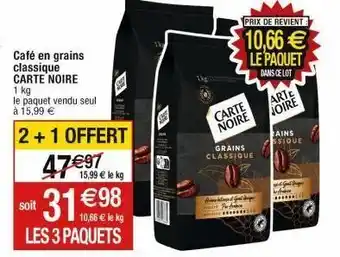 Cora x Carrefour Café en grains carte noire offre