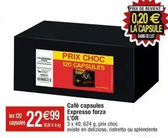 Cora x Carrefour Capsules de café l'or offre