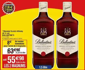 Cora x Carrefour Whisky ballantine's offre