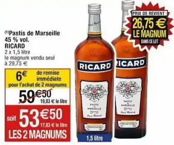 Cora x Carrefour Liqueur ricard offre