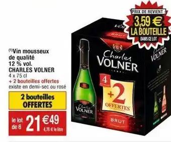 Cora x Carrefour Vin mousseux charles volner offre