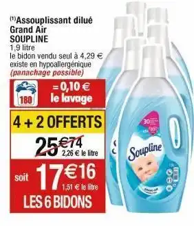 Cora x Carrefour Adoucissant soupline offre