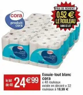Cora x Carrefour Essuie tout cora offre