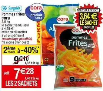 Cora x Carrefour Frites surgelées cora offre