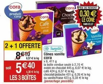 Cora x Carrefour Glace à la vanille cora offre