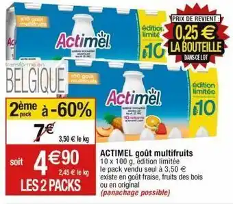 Cora x Carrefour Yaourt actimel offre